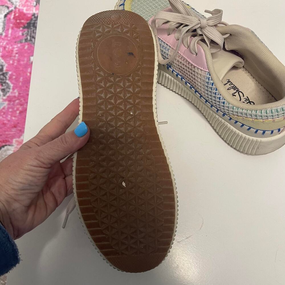 La Sheelah Platform Patchwork Pastel Fashion Snea… - image 4